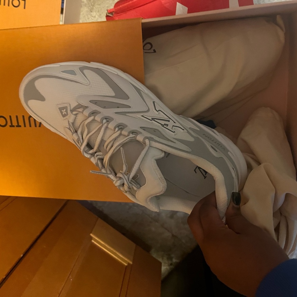 Men's White and Gray Sneakers
